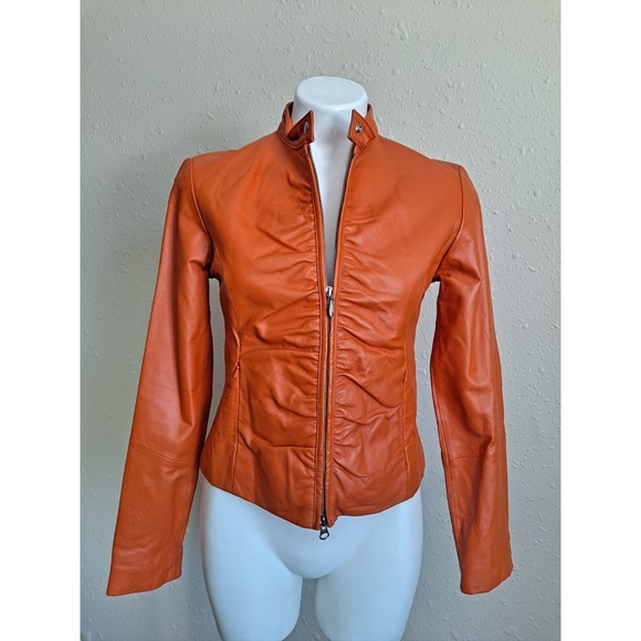 Wilsons Leather Jackets & Blazers - Wilsons Leather Maxima Orange Jacket